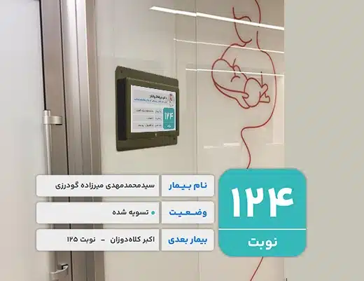 نمایشگر درب اتاق پزشک نت‌بی