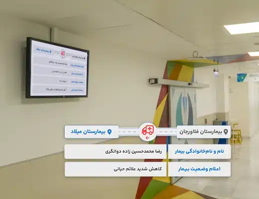 نمایشگر داخل اورژانس نت‌بی